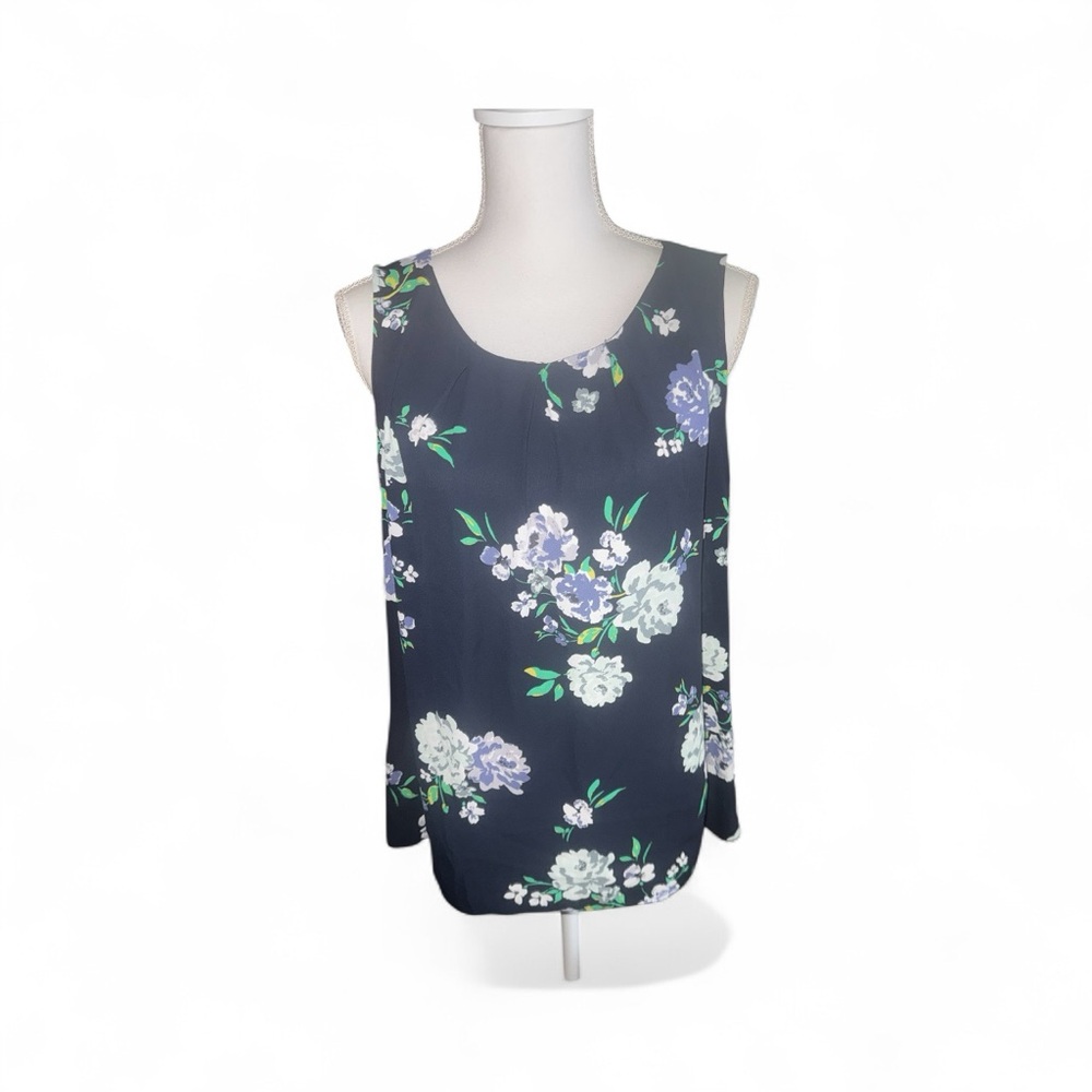 💎 LOFT Navy Floral Tank – Lightweight & Flowy | Size M BNWT